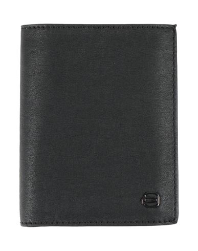Piquadro Man Wallet Black Size - Cow Leather In Black