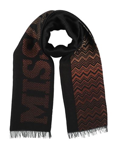 Missoni Woman Scarf Black Size - Wool, Acrylic, Polyester, Modal In Gray