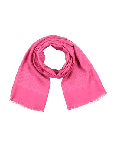 Missoni Woman Scarf Fuchsia Size - Silk, Wool In Pink