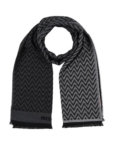 Missoni Man Scarf Black Size - Wool In Black