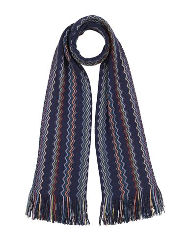 Missoni Man Scarf Navy Size - Wool In Black