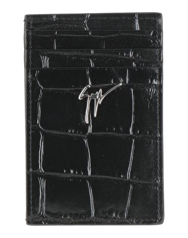 Giuseppe Zanotti Man Cardholder Black Size - Leather In Black