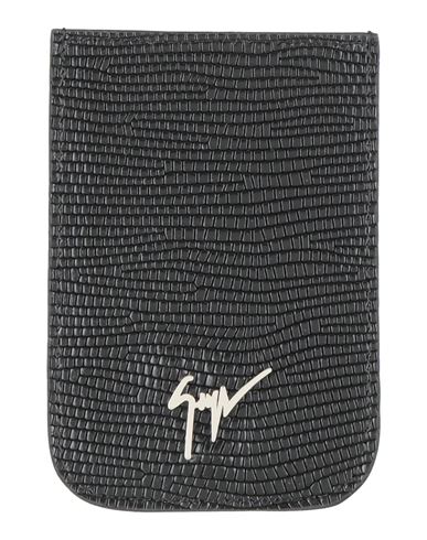 Giuseppe Zanotti Man Cardholder Black Size - Leather In Black