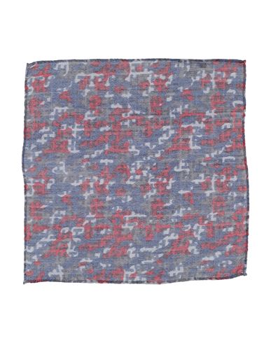 Hemisphere Man Scarf Blue Size - Wool, Linen In Blue