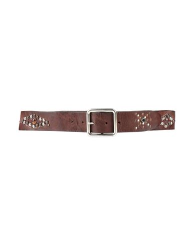 D'amico Man Belt Chocolate Brown Size 34 Leather In Brown