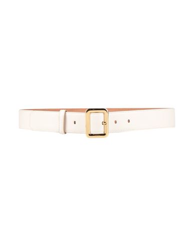 Bally Man Belt White Size 34 Leather In Neutral