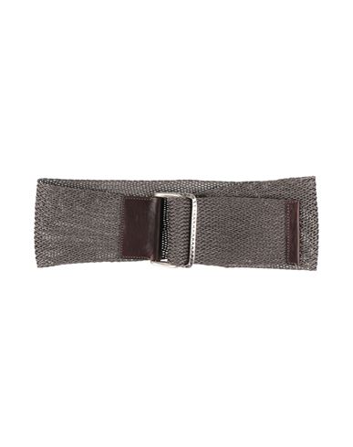 Seventy Venezia Woman Belt Charcoal Size 6 Textile Fibers, Leather, Metal In Brown