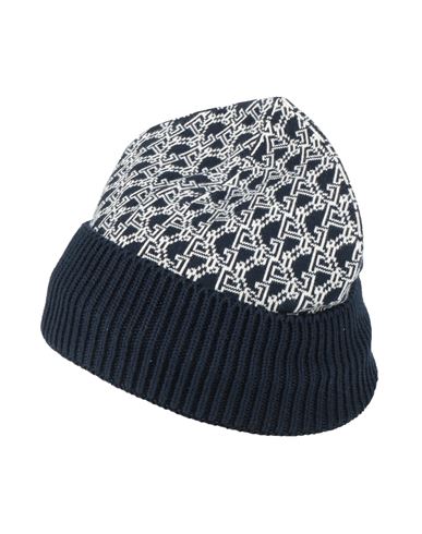 Giorgio Armani Man Hat Midnight Blue Size M Organic Cotton In Blue