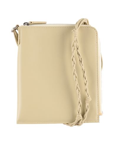 Jil Sander Woman Crossbody Wallet Sage Green Size - Leather In Neutral