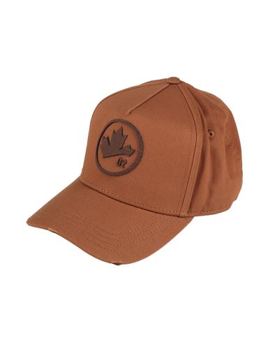 Dsquared2 Man Hat Camel Size Onesize Cotton In Brown