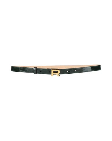Rochas Woman Belt Dark Green Size 4 Calfskin In Green