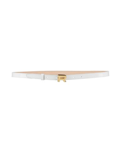Rochas Woman Belt White Size 4 Calfskin In White