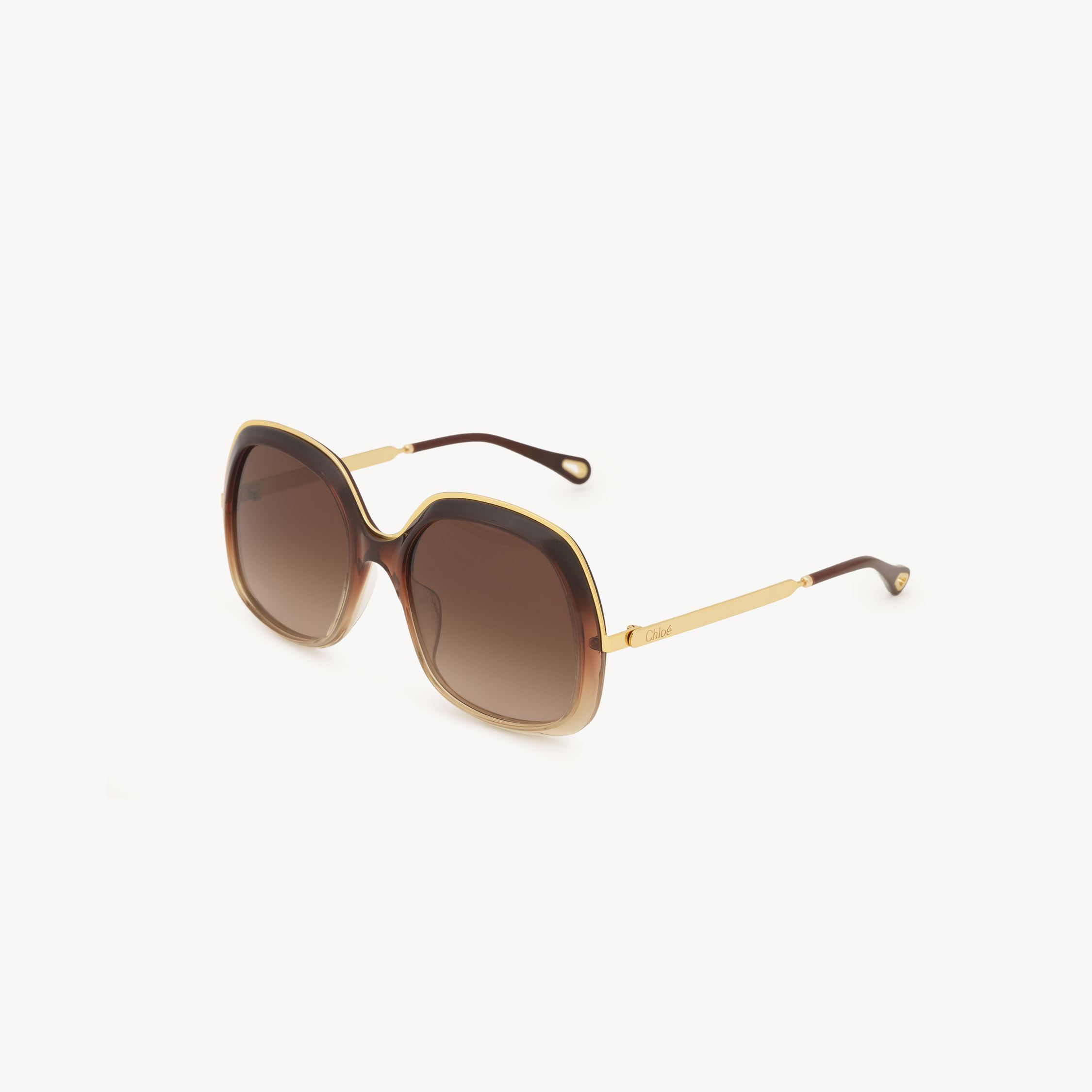 Chloé Leia Sunglasses Brown Size Onesize 90% Acetate, 10% Nickel In Brown