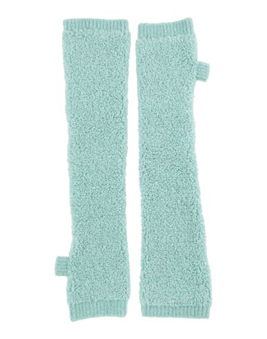 Tod's Woman Gloves Turquoise Size L Virgin Wool, Polyamide In Green