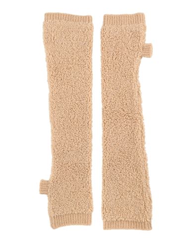Tod's Woman Gloves Sand Size L Virgin Wool, Polyamide In Neutral