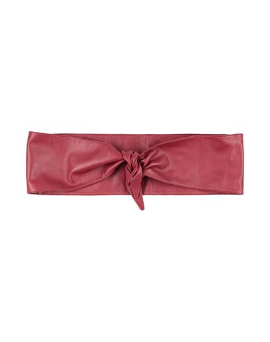 Tod's Woman Belt Burgundy Size 39.5 Leather In Red