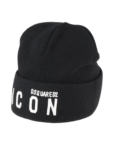 Dsquared2 Icon Man Hat Black Size Onesize Wool In Black