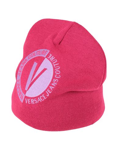 Versace Jeans Couture Man Hat Magenta Size Onesize Acrylic, Wool In Pink