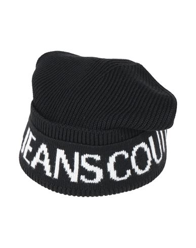 Versace Jeans Couture Man Hat Black Size Onesize Acrylic, Wool In Black