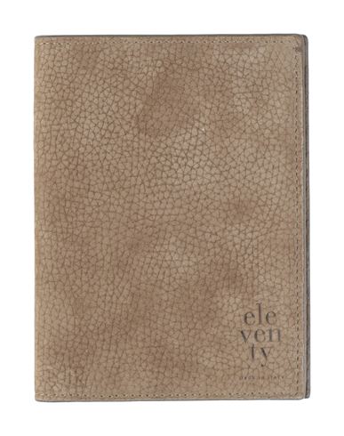 Eleventy Man Document Holder Khaki Size - Leather In Sand