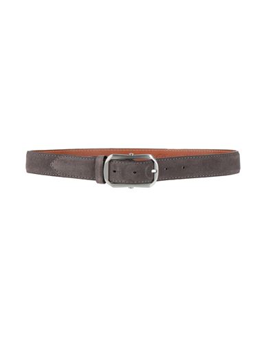 Reptile's House Woman Belt Charcoal Size 30 Leather In Gray