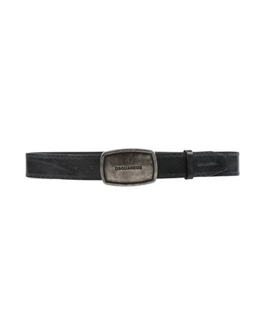 Dsquared2 Man Belt Black Size 38 Leather In Black