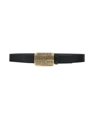Versace Jeans Couture Man Belt Black Size 39.5 Leather In Black
