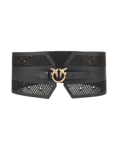 Pinko Woman Belt Black Size L Leather In Black
