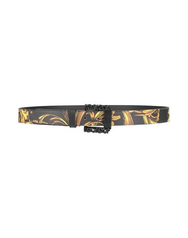 Versace Jeans Couture Man Belt Black Size 39.5 Leather In Multi