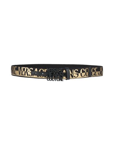 Versace Jeans Couture Man Belt Black Size 39.5 Cotton, Polyethylene, Polyester In Black