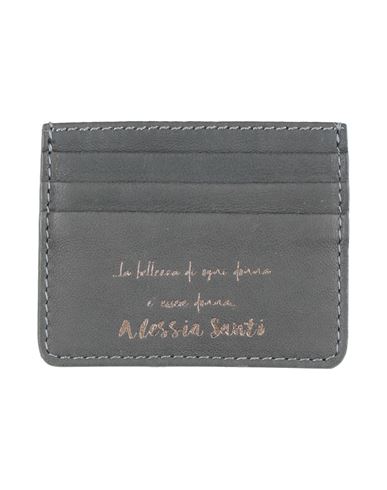 Alessia Santi Woman Cardholder Grey Size - Leather In Gray