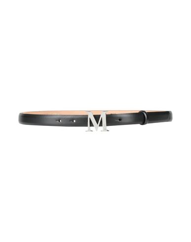 Max Mara Woman Belt Black Size M Calfskin In Black