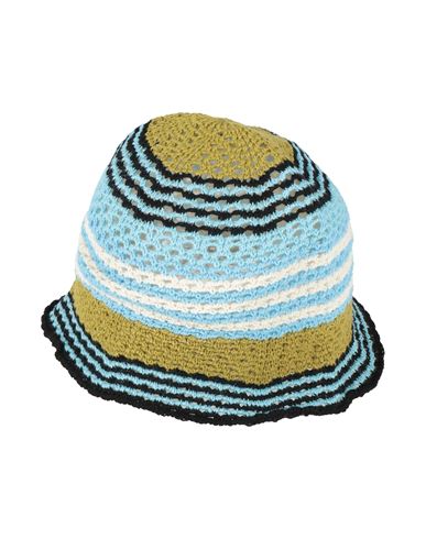 Lanvin Woman Hat Azure Size Onesize Cotton, Polyamide In Green