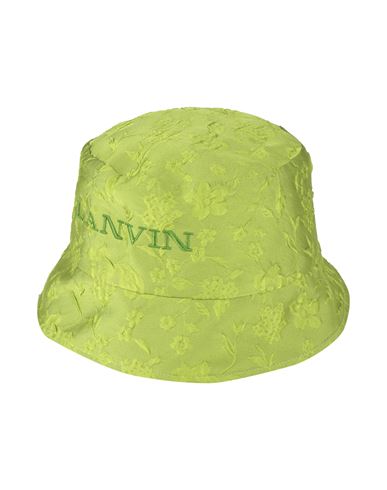 Lanvin Woman Hat Lime Green Size Onesize Polyester, Polyamide, Cotton In Green