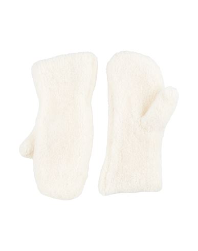 Lanvin Woman Gloves Ivory Size Onesize Wool, Polyamide, Elastane In White