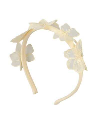 Elisabetta Franchi La Mia Bambina Newborn Girl Hair Accessory Pastel Yellow Size - Textile Fibers In Gold