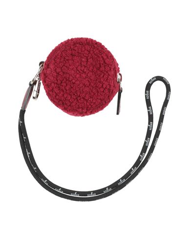 Tod's Woman Coin Purse Burgundy Size - Textile Fibers, Leather In Red