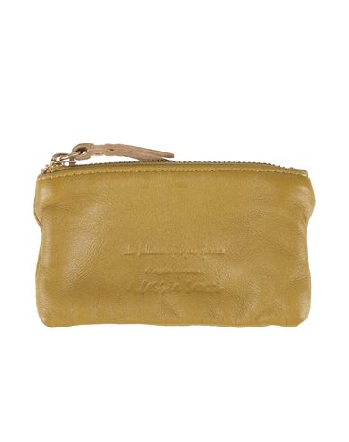 Alessia Santi Woman Coin Purse Military Green Size - Sheepskin In Brown