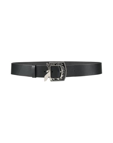 Patrizia Pepe Woman Belt Black Size M Leather In Black