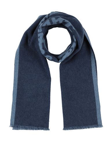 Ferragamo Man Scarf Navy Size - Cashmere, Wool In Blue