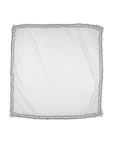 Faliero Sarti Woman Scarf Light Grey Size - Cotton, Polyester In Metallic