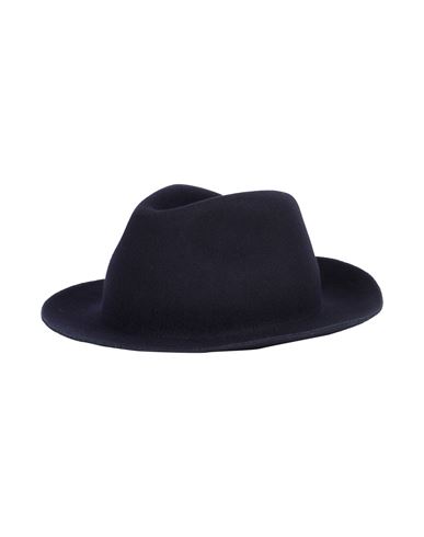 Giorgio Armani Man Hat Midnight Blue Size 7 ⅜ Wool In Black
