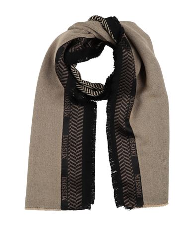 Missoni Woman Scarf Beige Size - Wool, Acrylic, Silk In Brown