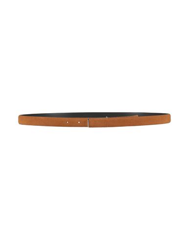 Giorgio Armani Woman Belt Camel Size 38 Cow Leather, Polyurethane In Sand