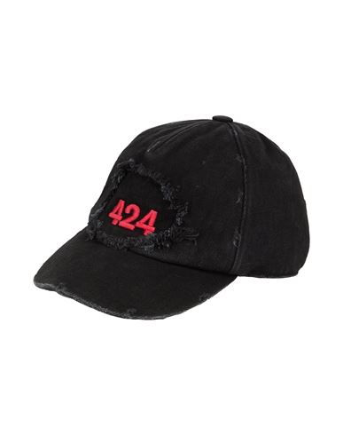 424 Fourtwofour Man Hat Black Size Onesize Cotton In Black