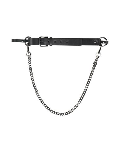 Dolce & Gabbana Man Belt Black Size 39.5 Calfskin In Black