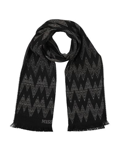 Missoni Man Scarf Black Size - Wool, Acrylic In Brown