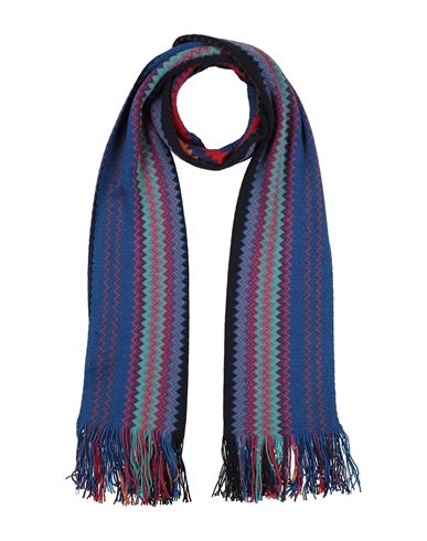 Missoni Man Scarf Bright Blue Size - Wool, Acrylic In Brown