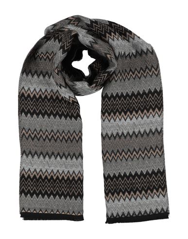 Missoni Man Scarf Grey Size - Wool, Acrylic In Brown