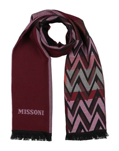 Missoni Man Scarf Burgundy Size - Wool In Burgundy